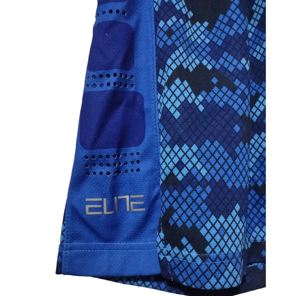 Nike Shorts Boys Size L Elite Dri-FIT Blue Snakeskin Athleisure Streetwear Logo